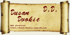 Dušan Dvokić vizit kartica